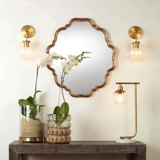 Reversible Position Antique Brass Elise Wall Mirror - LOOMLAN - Jamie Young - Wall Mirrors