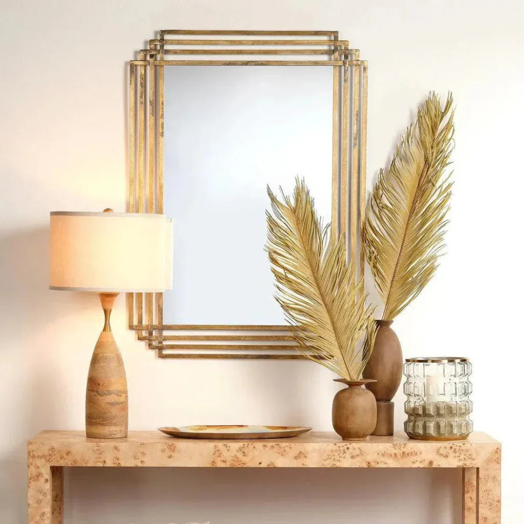 Reversible Position Brass Serai Wall Mirror - LOOMLAN - Jamie Young - Wall Mirrors