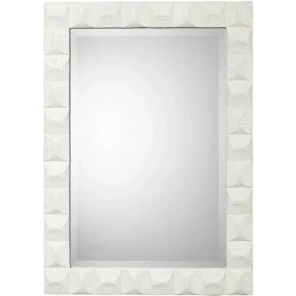 Reversible Position White Polyresin Astor Wall Mirror - LOOMLAN - Jamie Young - Wall Mirrors