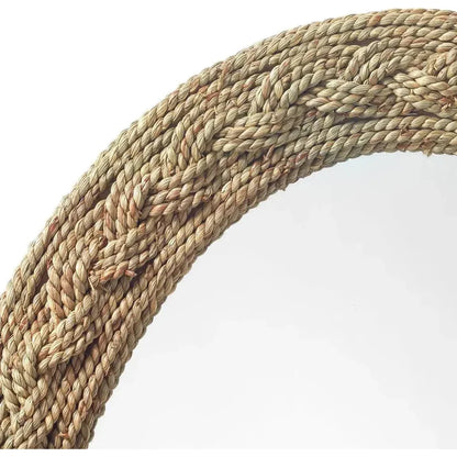 Reversible Seagrass Braided Oval Wall Mirror - LOOMLAN - Jamie Young - Wall Mirrors