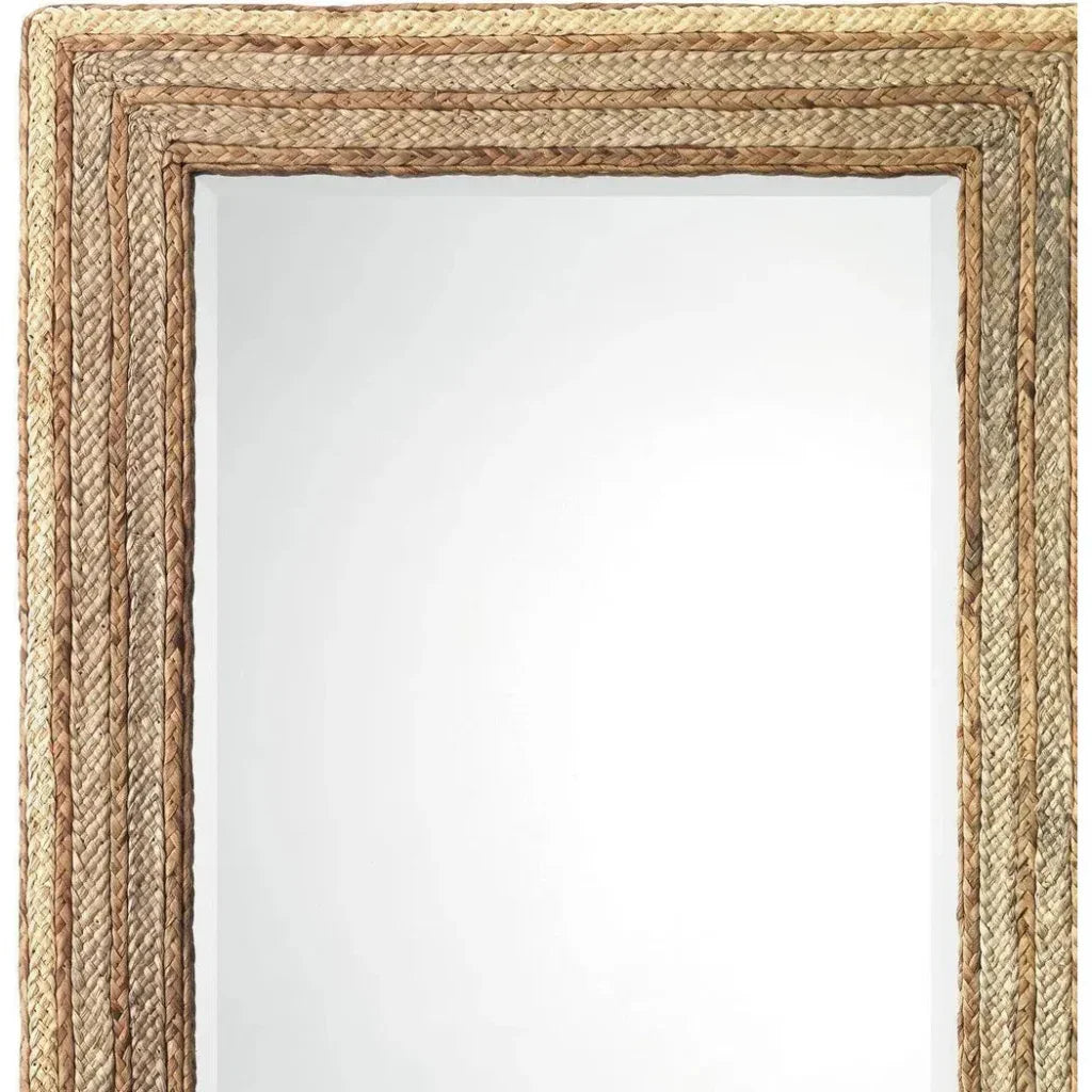 Reversible Seagrass Evergreen Rectangle Wall Mirror - LOOMLAN - Jamie Young - Wall Mirrors