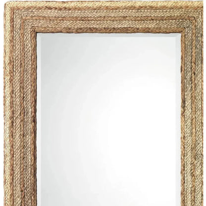 Reversible Seagrass Evergreen Rectangle Wall Mirror - LOOMLAN - Jamie Young - Wall Mirrors