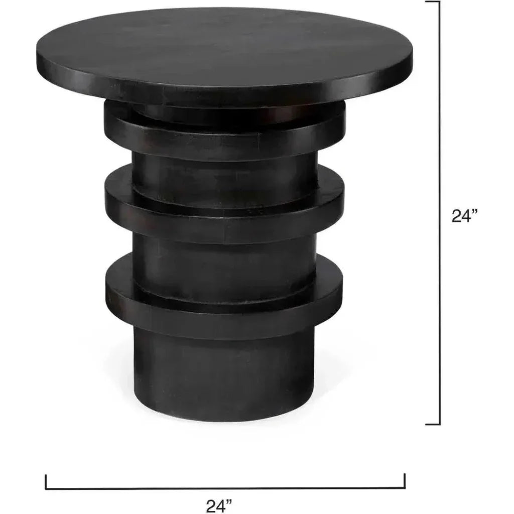 Revolve Round Wooden Side Table