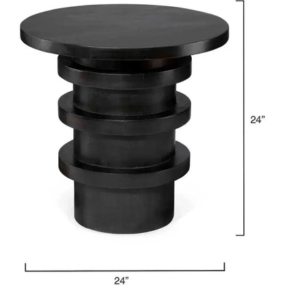 Revolve Round Wooden Side Table