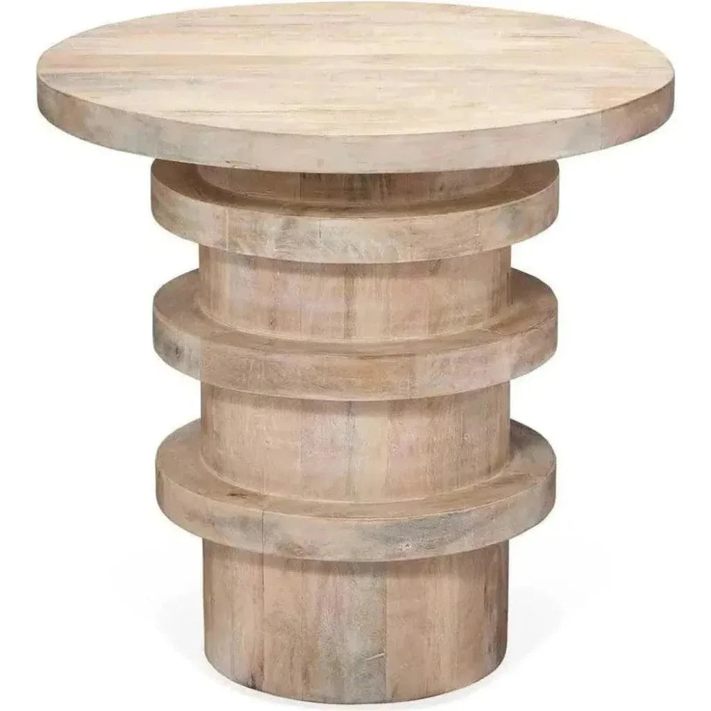 Revolve Round Wooden Side Table