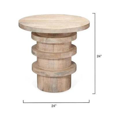 Revolve Round Wooden Side Table
