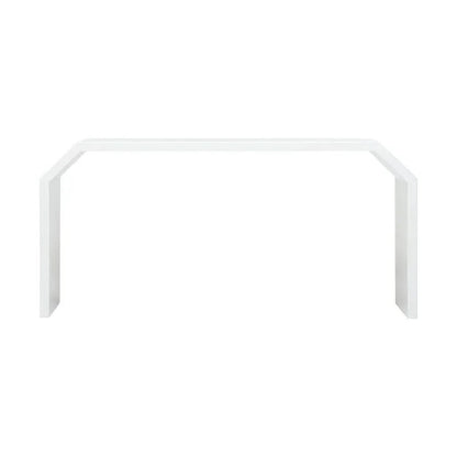 Rhea Modernist Architectural Shaped White Console Table - LOOMLAN - Chelsea House - Console Tables