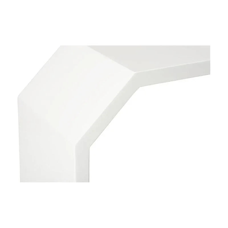 Rhea Modernist Architectural Shaped White Console Table - LOOMLAN - Chelsea House - Console Tables