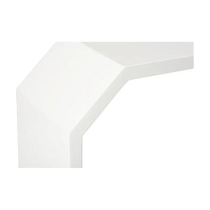 Rhea Modernist Architectural Shaped White Console Table - LOOMLAN - Chelsea House - Console Tables