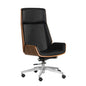 Rhett Black Leather Office Chair-Office Chairs-SUNPAN-LOOMLAN