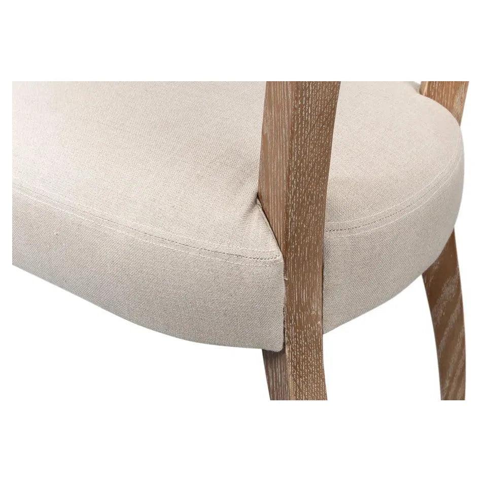 Rhett Cream Dining Chairs Set of 2 - LOOMLAN - Sarreid - Dining Chairs