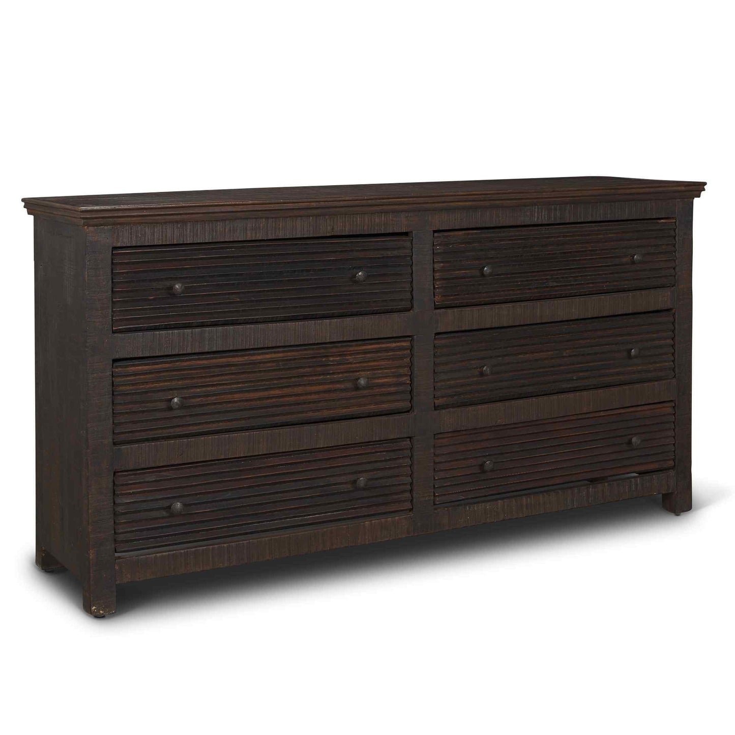 Rhett Six Drawers Wood Dresser