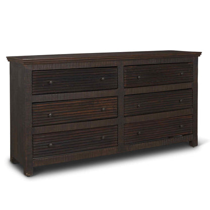 Rhett Six Drawers Wood Dresser