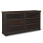 Rhett Six Drawers Wood Dresser