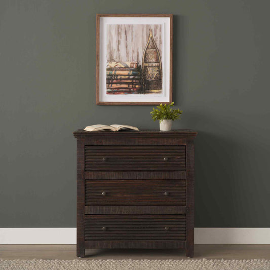 Rhett Three Drawers Wood Chest
