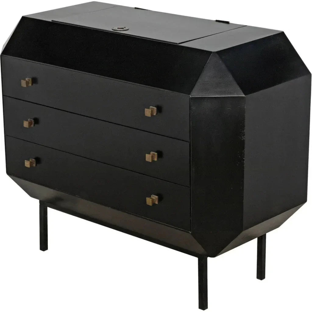 Rhiana Wood Black Dresser - LOOMLAN - Noir - Dressers