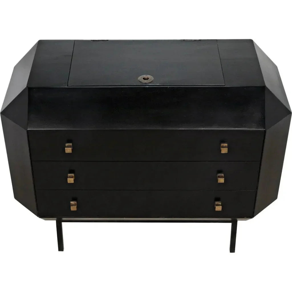 Rhiana Wood Black Dresser - LOOMLAN - Noir - Dressers