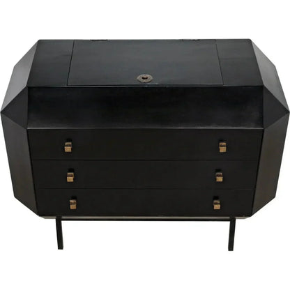 Rhiana Wood Black Dresser - LOOMLAN - Noir - Dressers