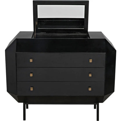 Rhiana Wood Black Dresser - LOOMLAN - Noir - Dressers