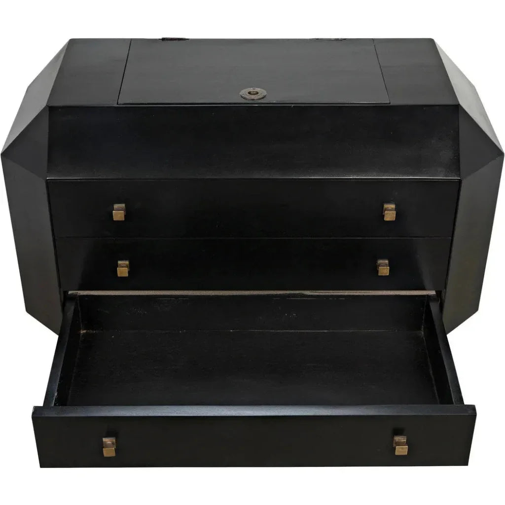 Rhiana Wood Black Dresser - LOOMLAN - Noir - Dressers