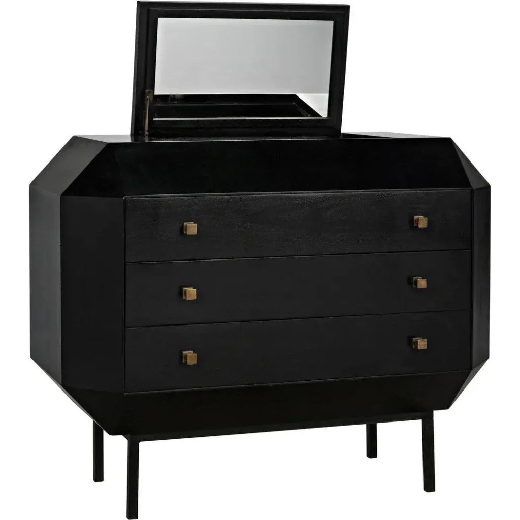 Rhiana Wood Black Dresser - LOOMLAN - Noir - Dressers