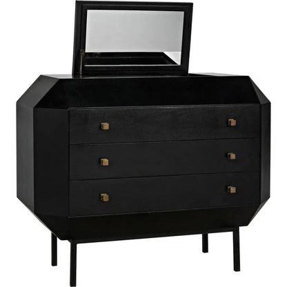 Rhiana Wood Black Dresser - LOOMLAN - Noir - Dressers
