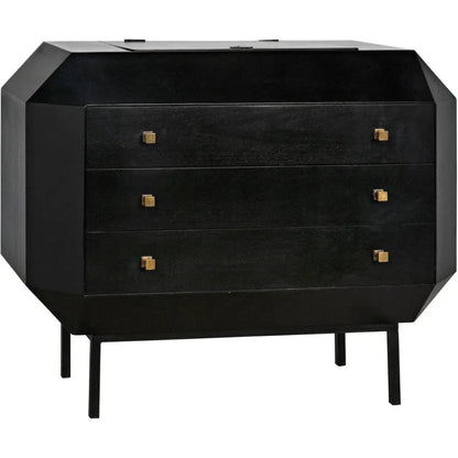 Rhiana Wood Black Dresser - LOOMLAN - Noir - Dressers