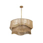 Rhine Iron Framed Jute Chandelier - LOOMLAN - SUNPAN - Chandeliers
