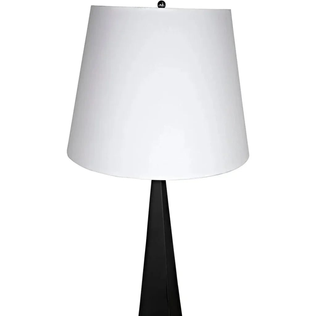 Rhombus Floor Lamp with Shade, Black Metal-Floor Lamps-Noir-LOOMLAN