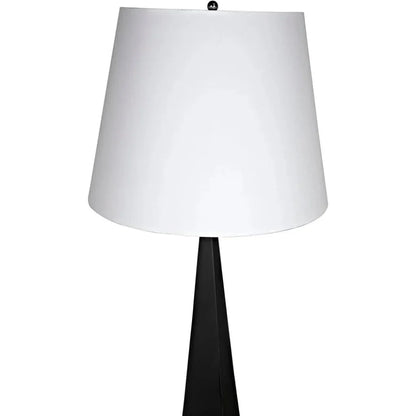 Rhombus Floor Lamp with Shade, Black Metal-Floor Lamps-Noir-LOOMLAN