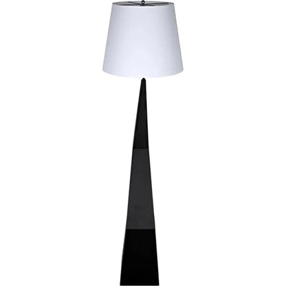 Rhombus Floor Lamp with Shade, Black Metal-Floor Lamps-Noir-LOOMLAN