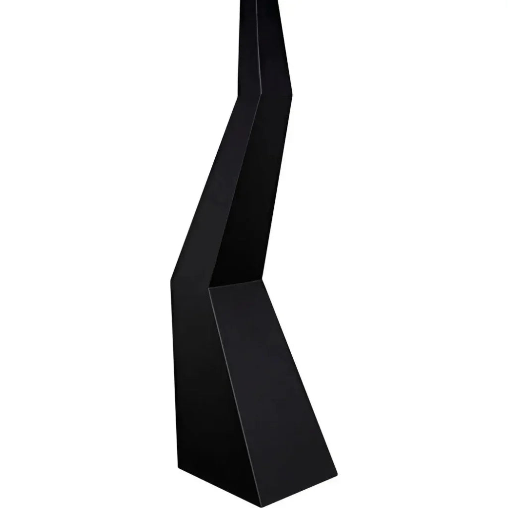Rhombus Floor Lamp with Shade, Black Metal-Floor Lamps-Noir-LOOMLAN