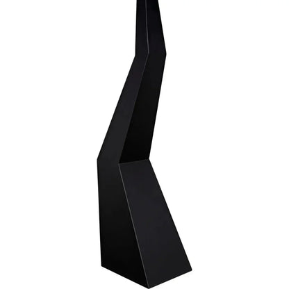 Rhombus Floor Lamp with Shade, Black Metal-Floor Lamps-Noir-LOOMLAN