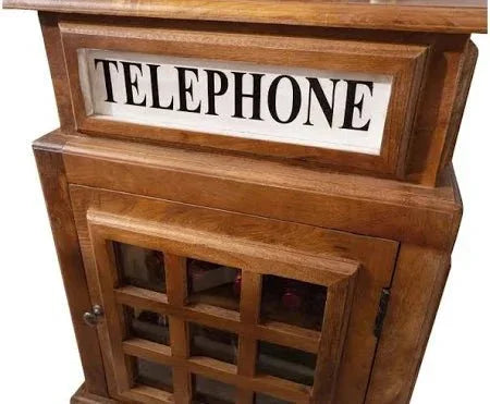 Telephone Cabinet Wooden Glass Door - LOOMLAN - LOOMLAN - Accent Cabinets