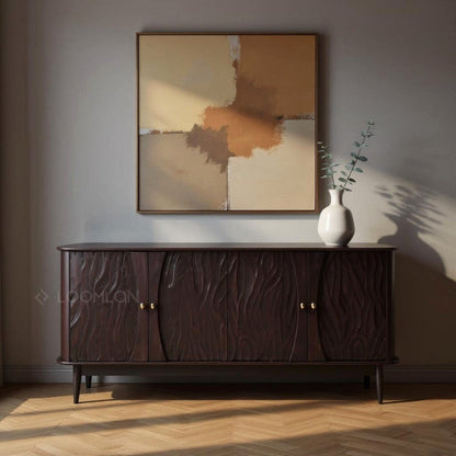 Rhovira Four Doors Wood Sideboard