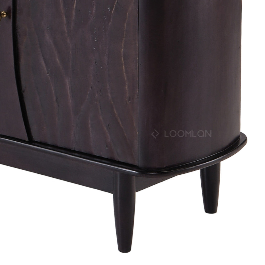 Rhovira Wooden Dark Brown TV Stand