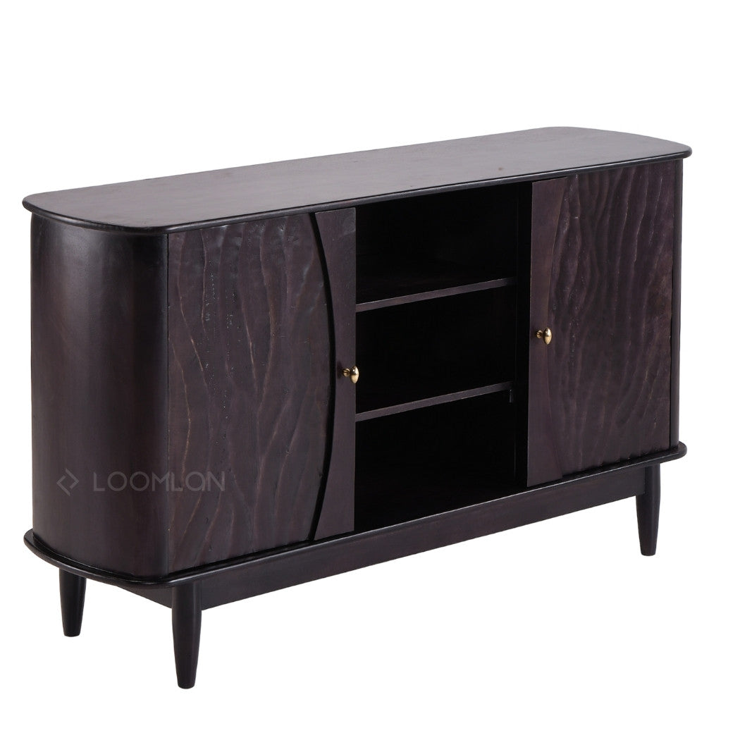 Rhovira Wooden Dark Brown TV Stand