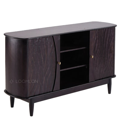Rhovira Wooden Dark Brown TV Stand