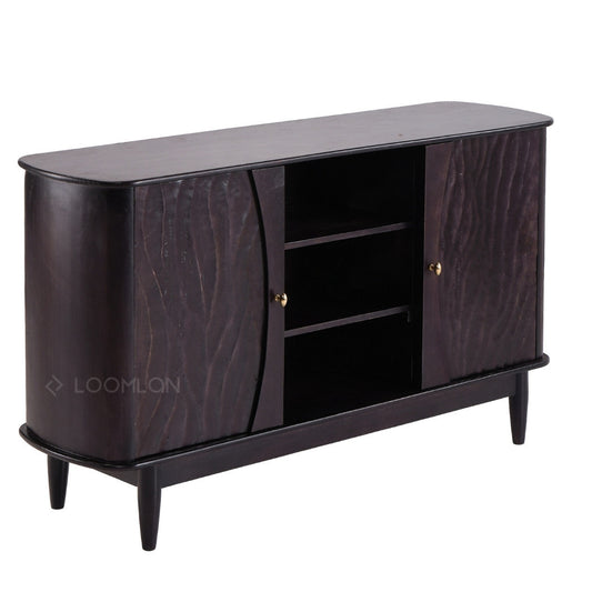 Rhovira Wooden Dark Brown TV Stand