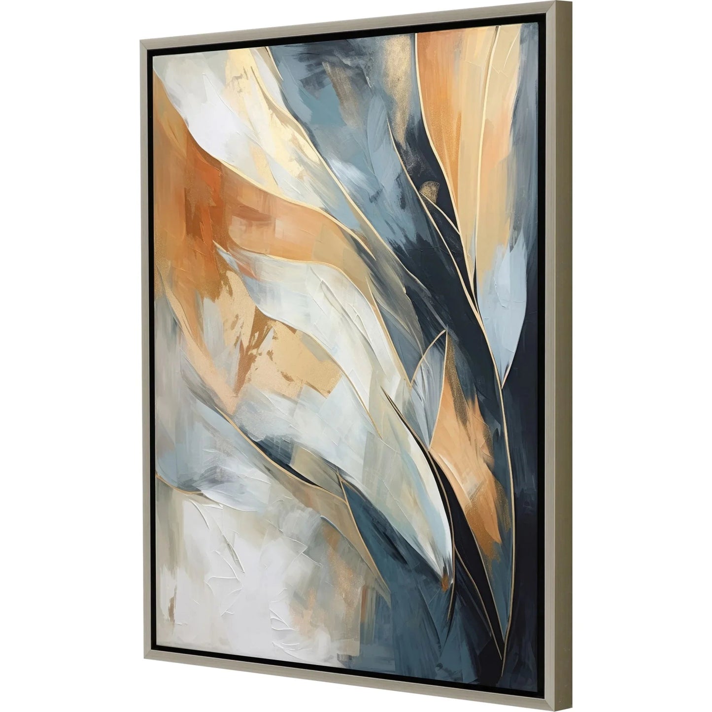 Rhythms of Flow Blue Canvas Art