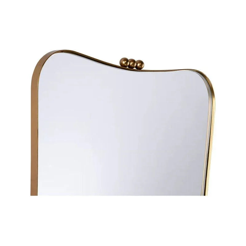 Rialto Antique Brass Finish Wall Mirror - LOOMLAN - Wildwood - Wall Mirrors