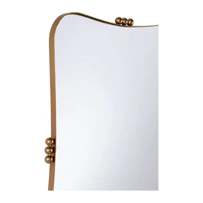 Rialto Antique Brass Finish Wall Mirror - LOOMLAN - Wildwood - Wall Mirrors