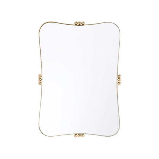 Rialto Antique Brass Finish Wall Mirror - LOOMLAN - Wildwood - Wall Mirrors