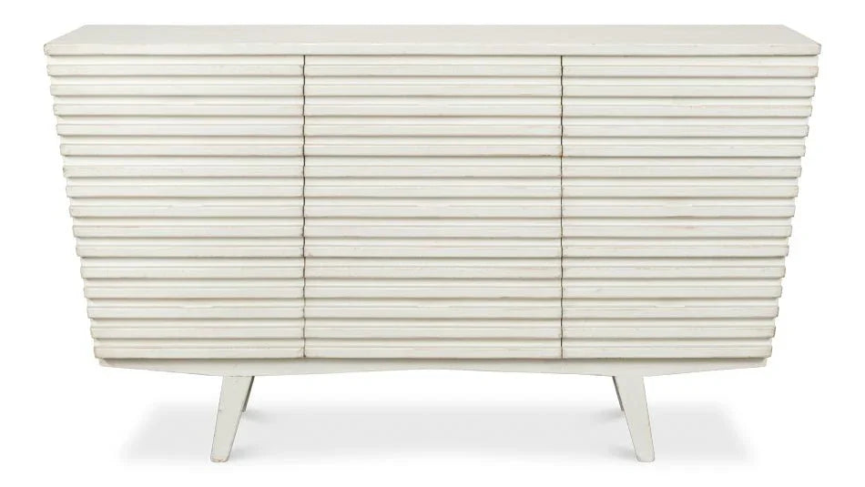 Ribbed Nine Drawer Wood Chest - LOOMLAN - Sarreid - Chests