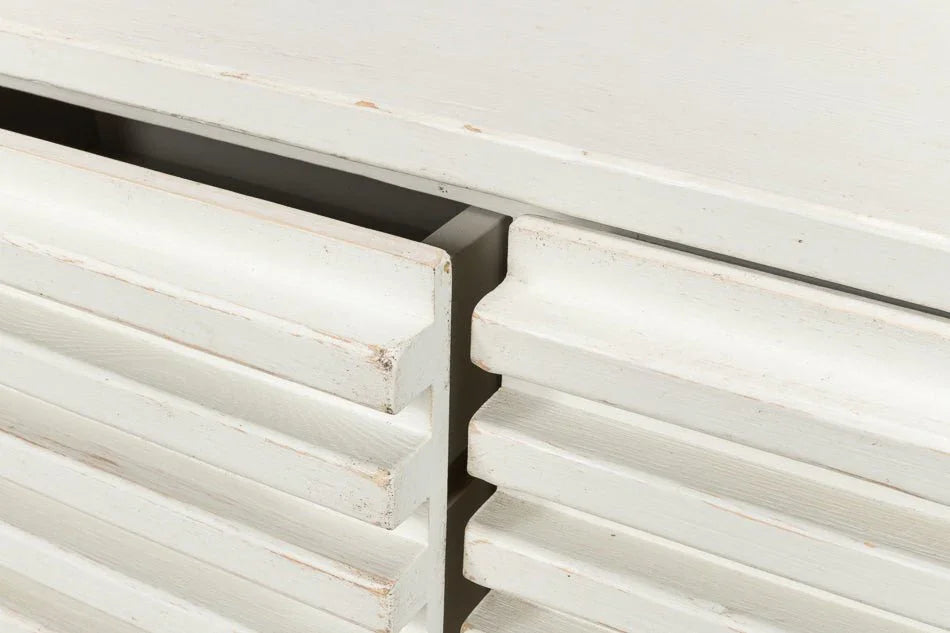 Ribbed Nine Drawer Wood Chest - LOOMLAN - Sarreid - Chests