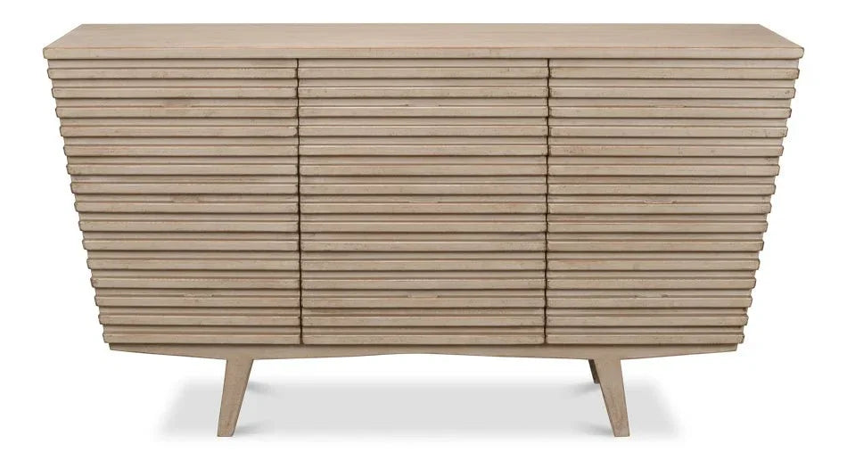 Ribbed Nine Drawer Wood Chest - LOOMLAN - Sarreid - Chests