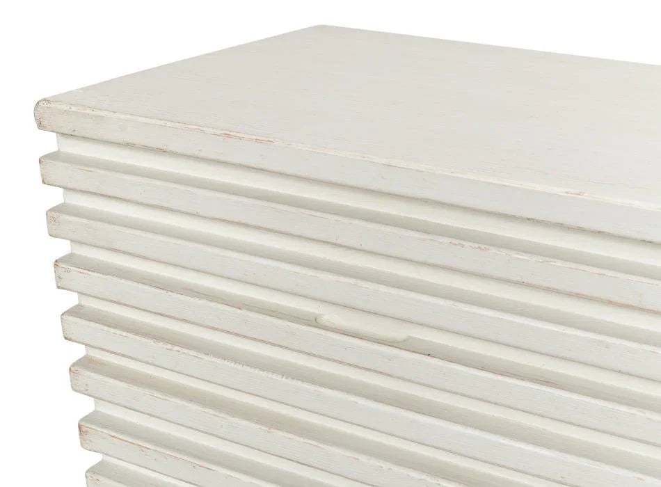 Ribbed Nine Drawer Wood Chest - LOOMLAN - Sarreid - Chests