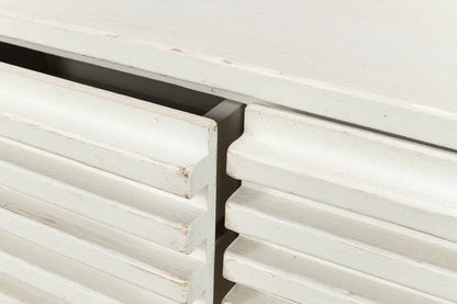 Ribbed Nine Drawer Wood Chest - LOOMLAN - Sarreid - Chests