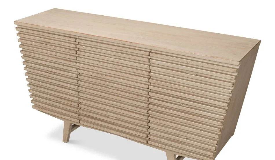 Ribbed Nine Drawer Wood Chest - LOOMLAN - Sarreid - Chests