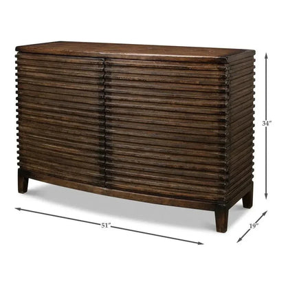 Ribbed Remington Small Sideboard - LOOMLAN - Sarreid - Sideboards